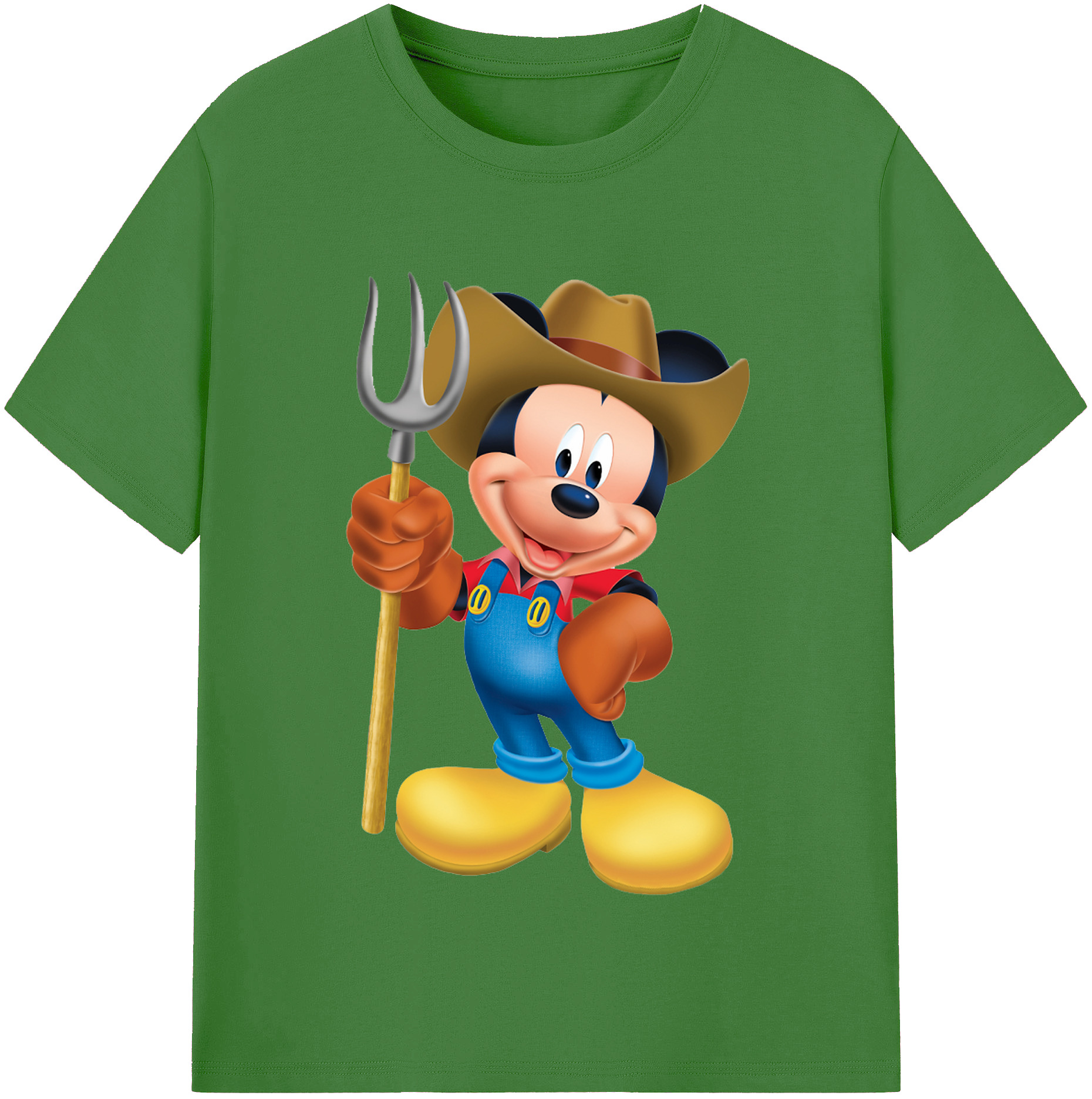 （画像用） ミッキーマウス Mickey Mouse レディースカジュアルプリントTシャツ（綿100％）